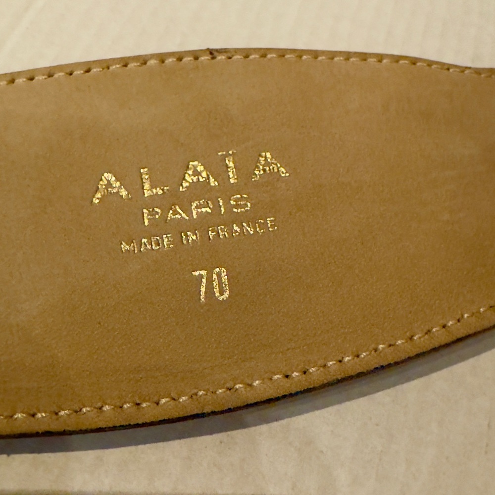 Alaia Black Leather Belt - Picture 3 of 5